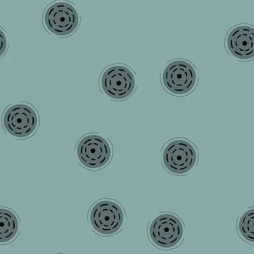 Seamless pattern round drain or sewer manhole grid icon 스톡 일러스트