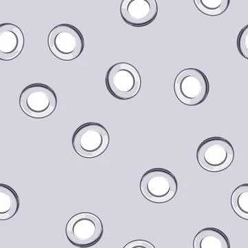 Seamless pattern round grommet ring cartoon vector 库存插图