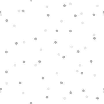 Seamless pattern with round light grey confetti Illustrazione stock