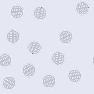 Seamless pattern round manhole cover symbolizing urban infrastructure access Illustrazione stock