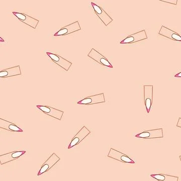 Seamless pattern round nail shape cartoon vector Stockillustratie
