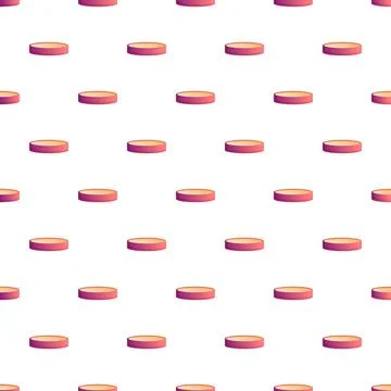Seamless pattern with round pink platform product display Illustrazione stock