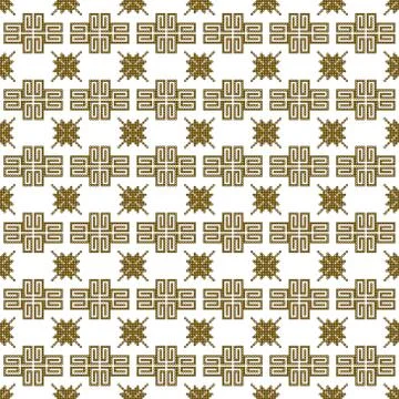 Seamless pattern of round pixel mosaic Illustrazione stock