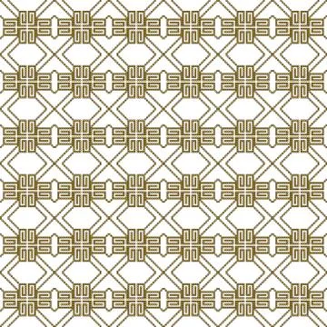 Seamless pattern of round pixel mosaic Stock Illustration