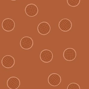 Seamless pattern round sewer manhole cover with grid pattern Stock Illustration