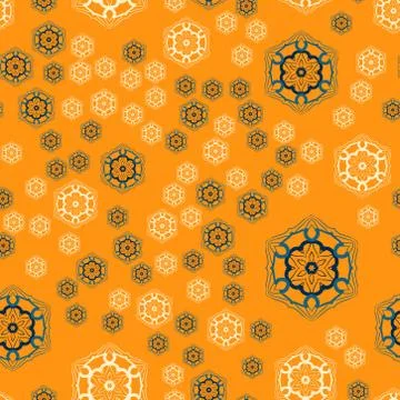 Seamless pattern, round shapes background vector, seamless ornate tile for gi 스톡 일러스트