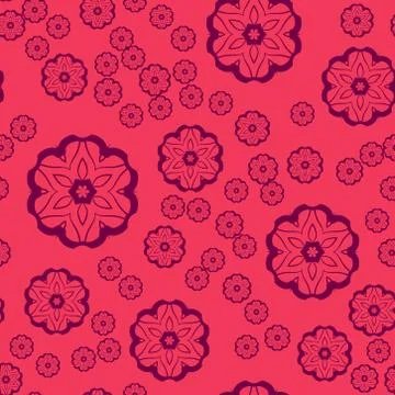 Seamless pattern , round shapes on pink background vector, seamless ornate ti 스톡 일러스트