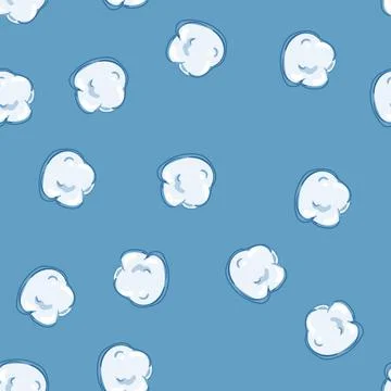 Seamless pattern round snowball cartoon vector 库存插图