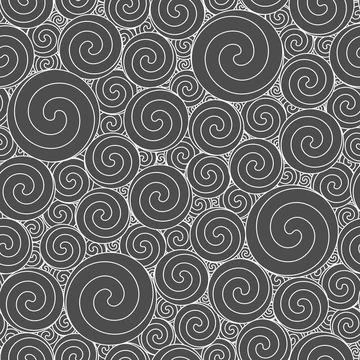 Seamless pattern with round swirls. Stock Illustration