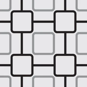 Seamless pattern with rounded squares Stock Illustration