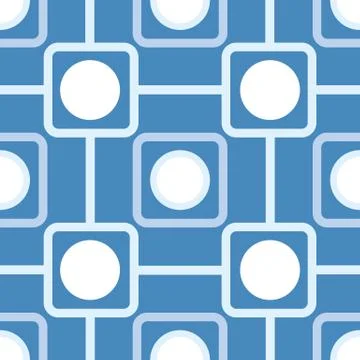 Seamless pattern with rounded squares Stock Illustration