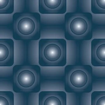 Seamless pattern with rounded squares Stock Illustration