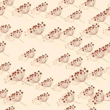 Seamless pattern with rowan berries Stock Illustration