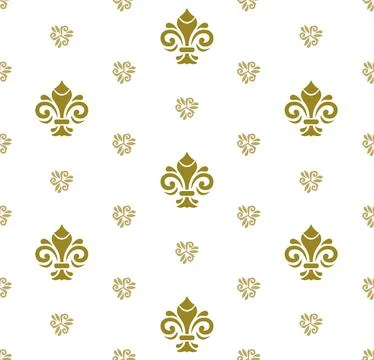 Seamless Pattern With Royal Lilies Stock Illustration