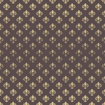 Seamless Pattern With Royal Lilies Illustrazione stock