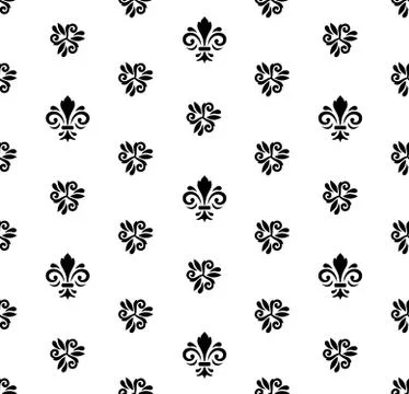 Seamless Pattern With Royal Lily Stock Illustration
