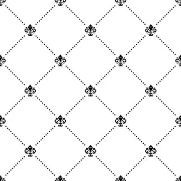 Seamless Pattern With Royal Lily Stock Illustration