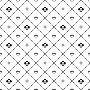 Seamless Pattern With Royal Lily Illustrazione stock