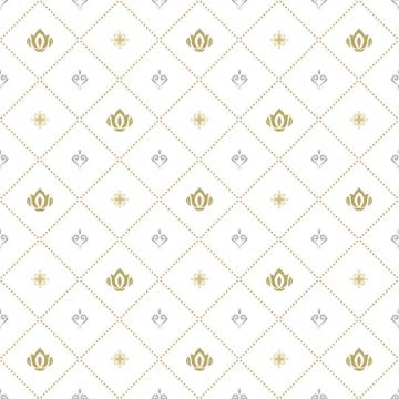 Seamless Pattern With Royal Lily Illustrazione stock