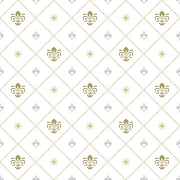 Seamless Pattern With Royal Lily Illustrazione stock