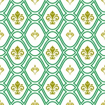 Seamless Pattern With Royal Lily Stock Illustration