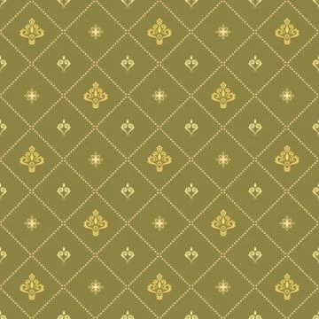 Seamless Pattern With Royal Lily イラスト素材