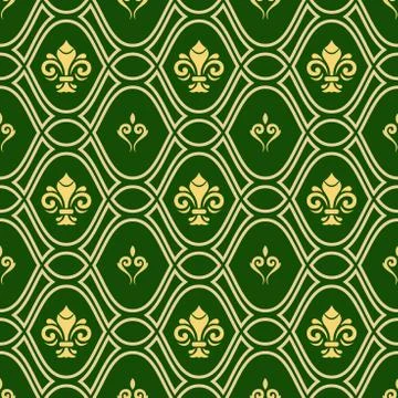 Seamless Pattern With Royal Lily Stock Illustration