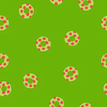 Seamless pattern rubber inflatable ring cartoon vector Stock Illustration
