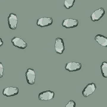 Seamless pattern rubble pebble stone cartoon vector Stock Illustration