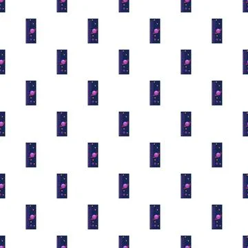 Seamless pattern with ruler growth chart and planets 스톡 일러스트