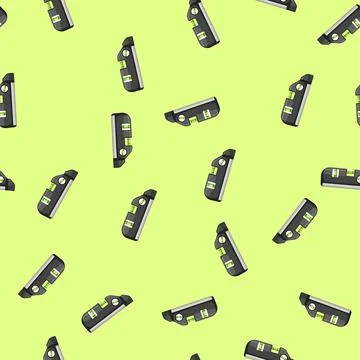 Seamless pattern ruler level tool cartoon vector Stockillustratie