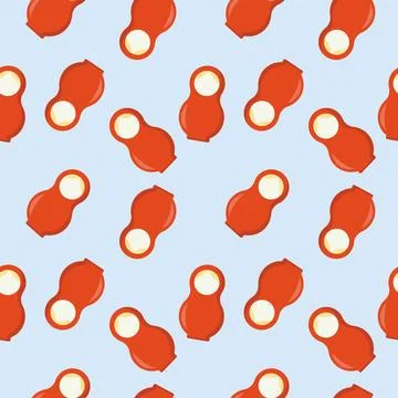Seamless pattern with Russian nesting doll. Flat vector illustration. Stock Illustration