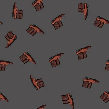 Seamless pattern rustic cowboy boots cartoon vector Stock Illustration