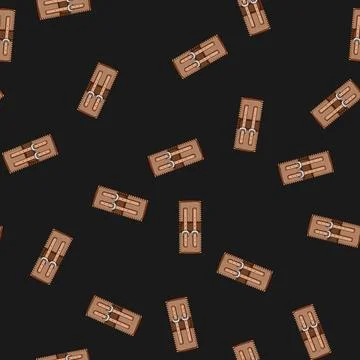 Seamless pattern rustic cowgirl belt cartoon vector Stock Illustration