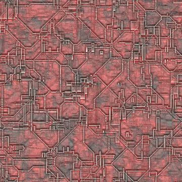 Seamless  pattern  of rusty high tech  texture Stock Illustration