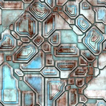 Seamless  pattern  of rusty high tech  pattern Stock Illustration