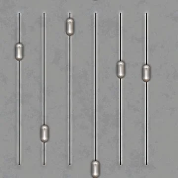 Seamless  pattern  with rusty metal sliders 스톡 일러스트