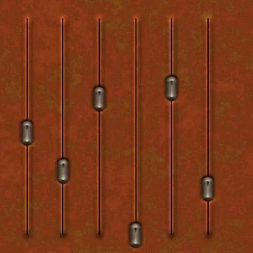 Seamless  pattern  with rusty metal sliders 스톡 일러스트