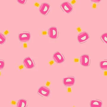 Seamless pattern ry perfume for women cartoon vector Stock Illustration