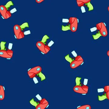 Seamless pattern s bubble gun toy cartoon vector Stock Illustration