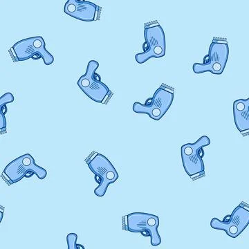 Seamless pattern safe bubble gun toy cartoon vector Illustrazione stock