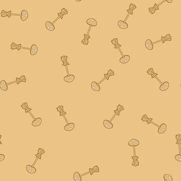 Seamless pattern safe key cartoon vector Stock Illustration