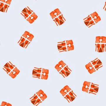 Seamless pattern safe safety vest cartoon vector Illustrazione stock
