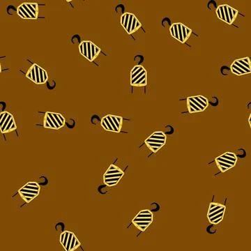 Seamless pattern safety crane hook cartoon vector Stock Illustration