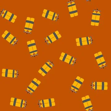 Seamless pattern safety diving cylinder cartoon vector Stock Illustration