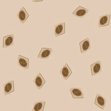 Seamless pattern safety drain cover cartoon vector Stock Illustration