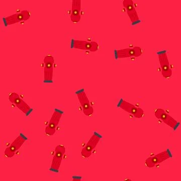 Seamless pattern safety fire hydrant cartoon vector Stock Illustration