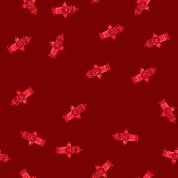 Seamless pattern safety fire hydrant cartoon vector Stock Illustration