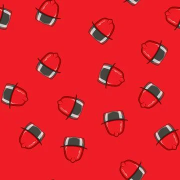 Seamless pattern safety firefighter helmet cartoon vector Stock Illustration