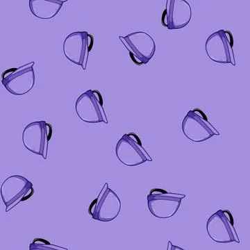 Seamless pattern safety hard hat cartoon vector Stock Illustration